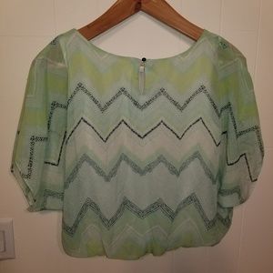 BCX womans sheer and fully lined green sz medium